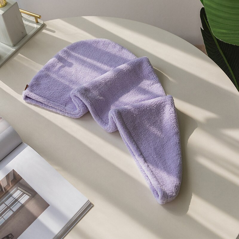 Női hajszárító sapka Gyorsan száradó hajtörölközősapka mikroszálas tömör törölközősapka szuper felszívódású turbános hajszárító sapka fürdőeszközök