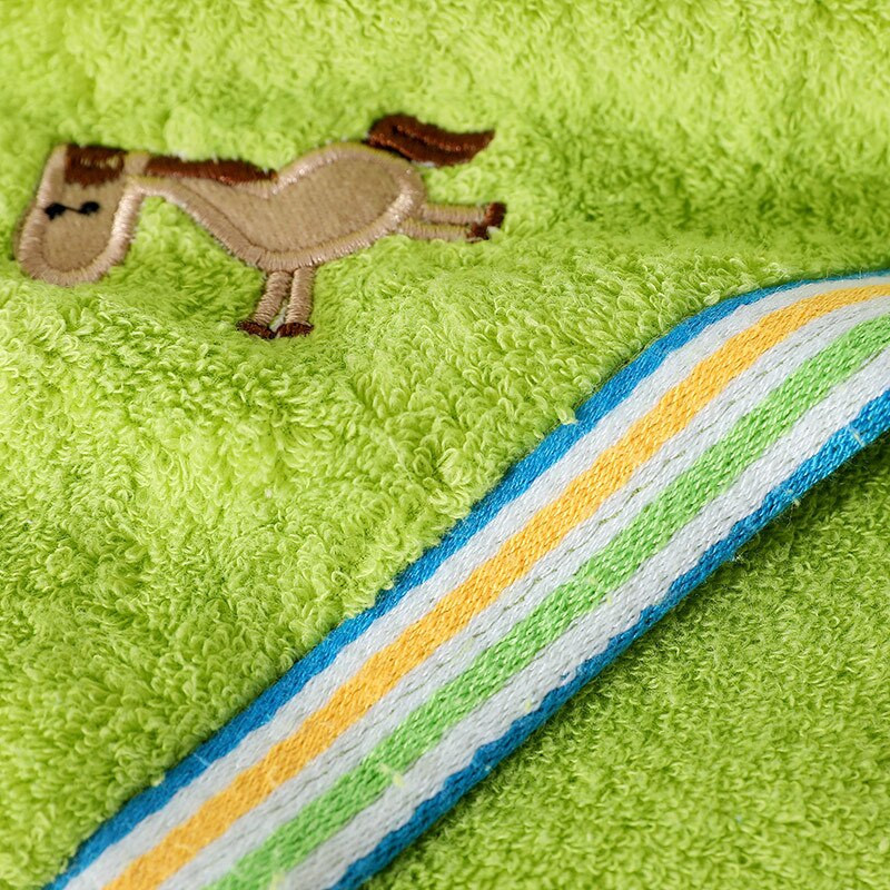 25x50cm 100% puuvillane joonisfilm loomade vikerkaare tikand Pehme mugav beebi laste vannitoa käterätik