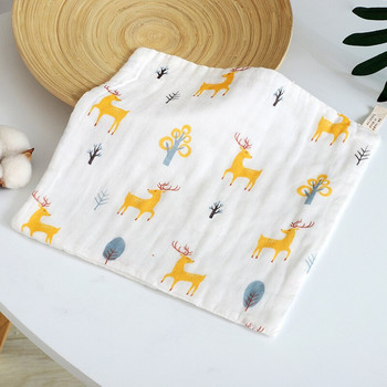 Квадратна кърпа от чист памук с висока плътност Шестслойна перяща се носна кърпа Абсорбираща кърпа Детска кърпа със слюнка