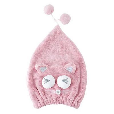 Mikroszálas száraz hajtörölköző női fürdő gyorsan száradó fej turbánsapka fürdőpakolás szárító sapka puha nedvszívó zuhany aranyos fültörlő