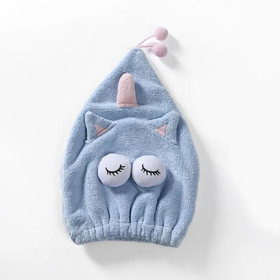 Mikroszálas száraz hajtörölköző női fürdő gyorsan száradó fej turbánsapka fürdőpakolás szárító sapka puha nedvszívó zuhany aranyos fültörlő