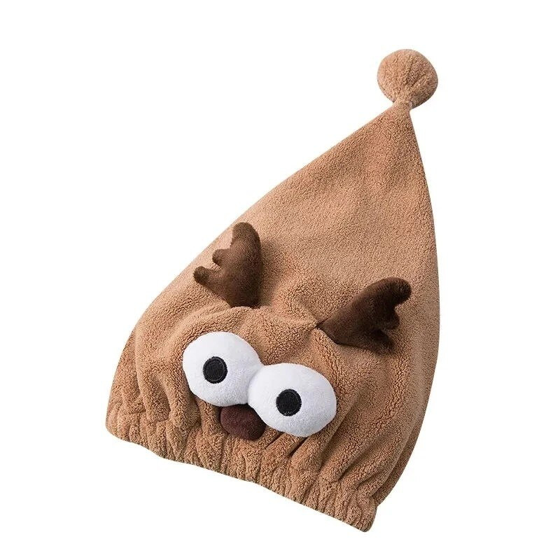 Mikroszálas száraz hajtörölköző női fürdő gyorsan száradó fej turbánsapka fürdőpakolás szárító sapka puha nedvszívó zuhany aranyos fültörlő