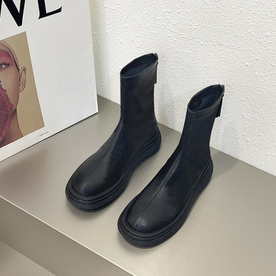 Cizme de dama cu talpa plata si captuseala