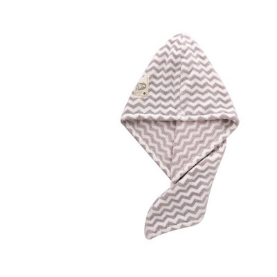 Şapcă pentru femei Prosop din microfibră cu dungi Absorbant de păr, cu uscare rapidă, moale, baie, pălărie de duş pentru copii, prosop împachetat 25*65CM