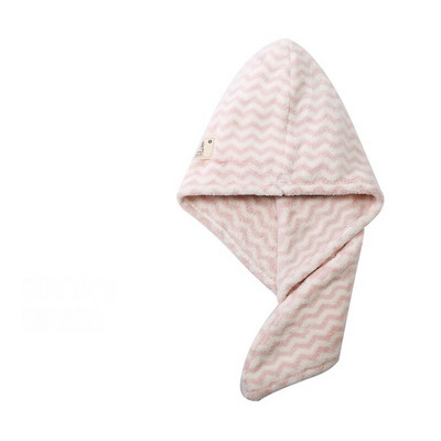 Şapcă pentru femei Prosop din microfibră cu dungi Absorbant de păr, cu uscare rapidă, moale, baie, pălărie de duş pentru copii, prosop împachetat 25*65CM