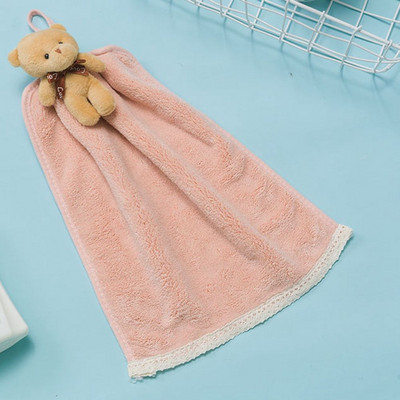 1 bucată prosop de mână multifuncțional pentru animale din desene animate, drăguț, moale, absorbant, prosop de curățare pentru agățat de bucătărie