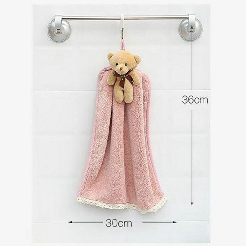 1 bucată prosop de mână multifuncțional pentru animale din desene animate, drăguț, moale, absorbant, prosop de curățare pentru agățat de bucătărie