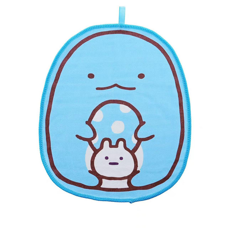 Aranyos rajzfilm mikroszálas törölköző Kawaii puha baba gyerekeknek gyorsan száradó kéztörlő otthoni óvodai takarítás négyzet alakú törölköző ajándék nedvszívó