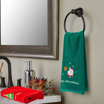 Χριστουγεννιάτικο δέντρο πετσέτες μπάνιου χεριών Μαλακό πράσινο κόκκινο λευκό ύφασμα Πετσέτες μπάνιου για καθαρισμό μπάνιου κουζίνας σπιτιού