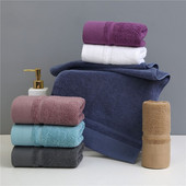 Plus prosop de mână din bumbac 100% gros și mai moale, 35x75cm, design la modă, prosop de față din bumbac de culoare uni.