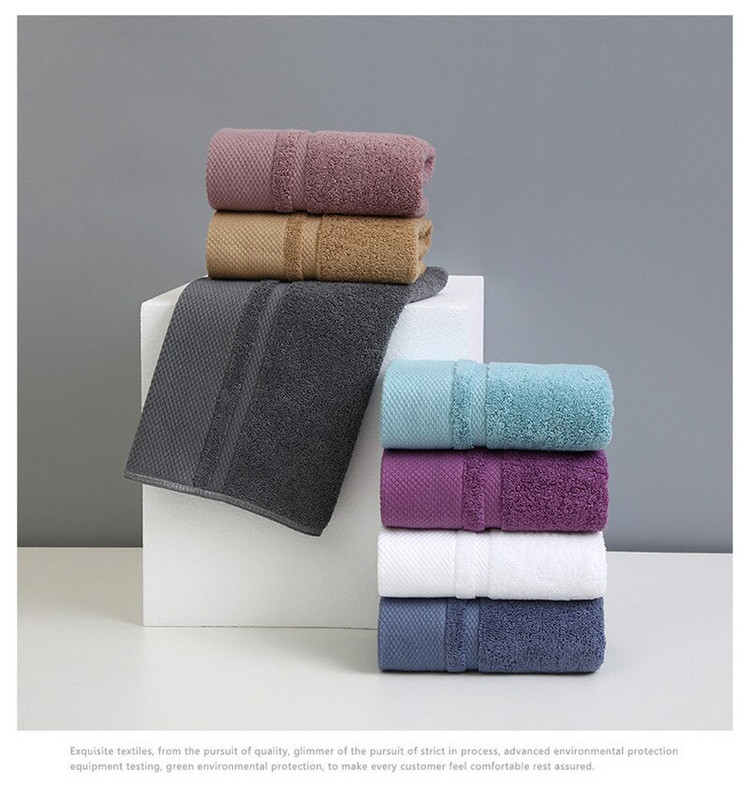 Plus prosop de mână din bumbac 100% gros și mai moale, 35x75cm, design la modă, prosop de față din bumbac de culoare uni.