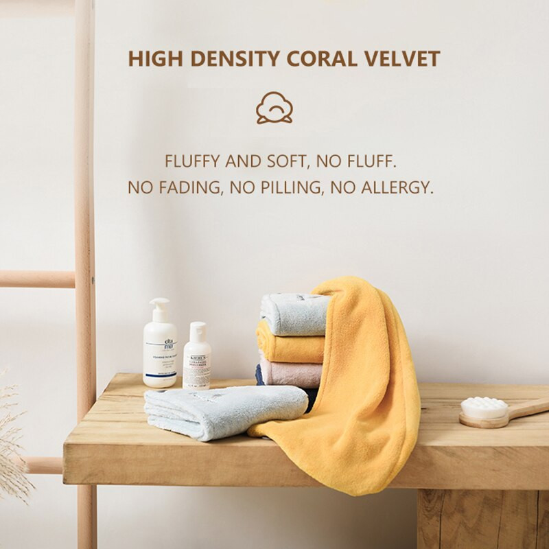 Coral Velvet fürdőlepedő Gyorsan száradó hajsapka hímzés Hajcsavar puha mikroszálas zuhanykalap hölgy fürdő turbán fejpakolás