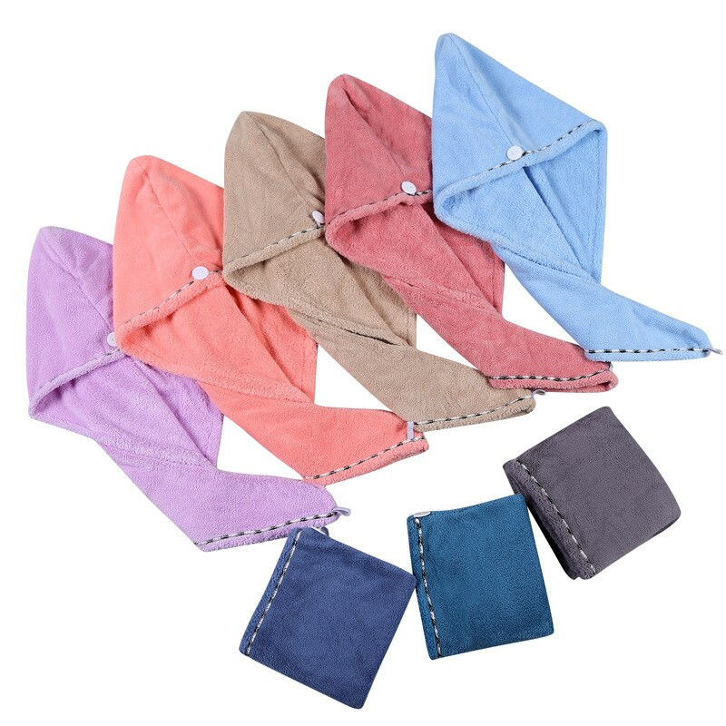 Șapcă de duș din microfibră magică Prosop Căciuli de baie pentru femei Păr uscat Textil de casă Cap prosop Turban