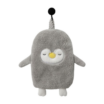 Rajzfilm pingvin mikroszálas törölköző szuper nedvszívó kéztörlő puha korall konyhai tisztítókendő akasztós típusú gyerekeknek fürdőlepedők