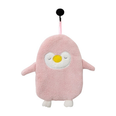 Rajzfilm pingvin mikroszálas törölköző szuper nedvszívó kéztörlő puha korall konyhai tisztítókendő akasztós típusú gyerekeknek fürdőlepedők