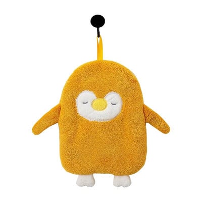 Rajzfilm pingvin mikroszálas törölköző szuper nedvszívó kéztörlő puha korall konyhai tisztítókendő akasztós típusú gyerekeknek fürdőlepedők