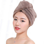 1 vnt. Mikropluošto plaukų džiovinimo įklotas po dušo, moteriškas rankšluostis, greitai išdžiūstantis plaukams kepuraitė turbano galvos apvyniojimas maudymosi įrankiai