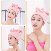 EHEH mielas plaukų džiovinimo kepuraitės mikropluošto plaukų rankšluostis, turbanas, džiovinamas sugeriantis rankšluostis vonios kambariui Bowknot Hair greitai džiūsta kepurė