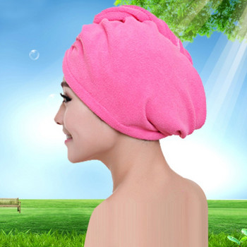 1 τεμ. Φορητό Καπέλο ντους με πετσέτα μπάνιου Super απορροφητικό πάχυνση