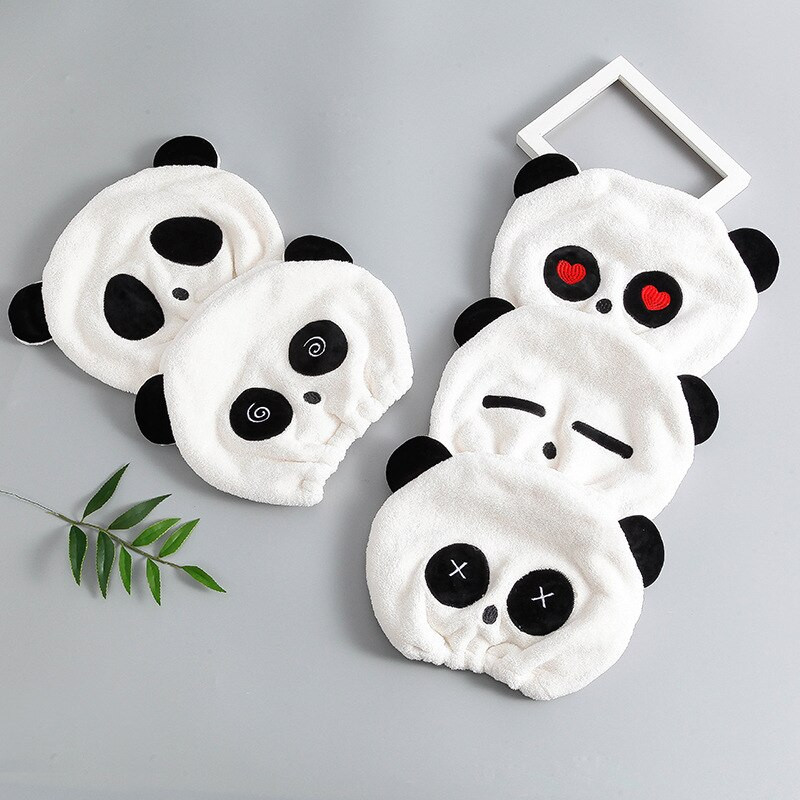 hajtörlő mikroszálas törölköző panda szuper nedvszívó törölköző gyorsan száradó fejtörölköző