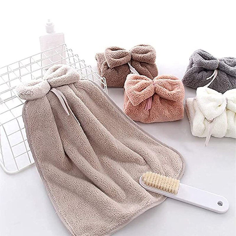 Csíkos kéztörlő mikroszálas szövet Gyorsan száradó vízfelszívás Száraz lógó mosó kéztörlő gyerekeknek napi használat konyhai WC törölközők