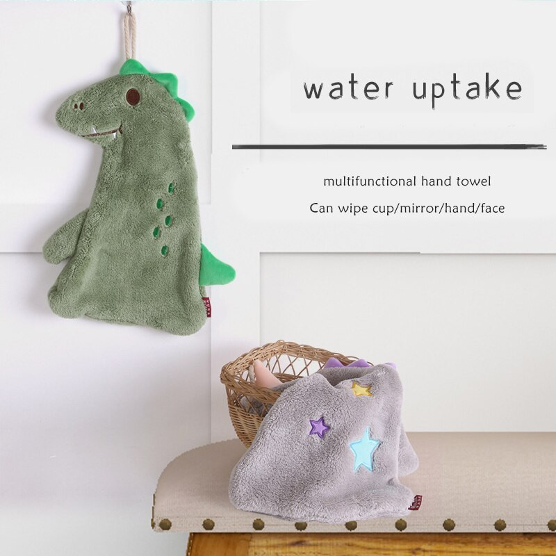 Coral Catifea Catoon Animal Prosoape moi de mână Prosop de baie Carpe absorbante de curățare Prosoape de bucătărie pentru casă Prosoape de mâini pentru copii