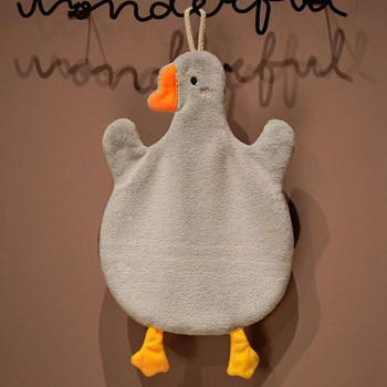 Дизайнерска шикозна кърпа за къпане Сладка анимационна абсорбираща кърпа за ръце Непролипваща Висяща кърпа за изтриване на патица Меки детски кърпи за ръце