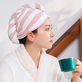 2 db rajzfilm mikroszálas turbán gyorsan száradó hajsapka becsomagolt törölköző zuhanysapka küld hajgumi