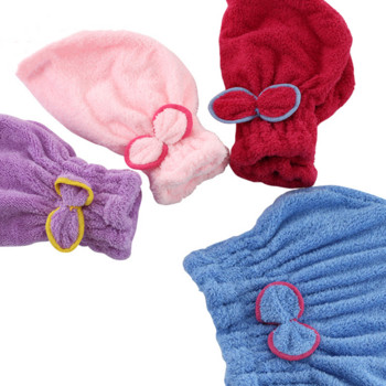 2020 Καπέλο στεγνώματος μαλλιών για κορίτσια με γρήγορο στέγνωμα Πετσέτα πετσετών μικροϊνών για μαλλιά Πετσέτα με τυλιγμένο καπέλο με πετσέτα