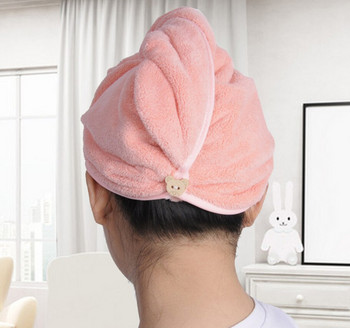 πετσέτα μικροϊνών πιστολάκι μαλλιών τουρμπάνι Γυναικείες πετσέτες Καπέλο στεγνώματος μαλλιών για κορίτσια Πετσέτα για τα μαλλιά γρήγορα