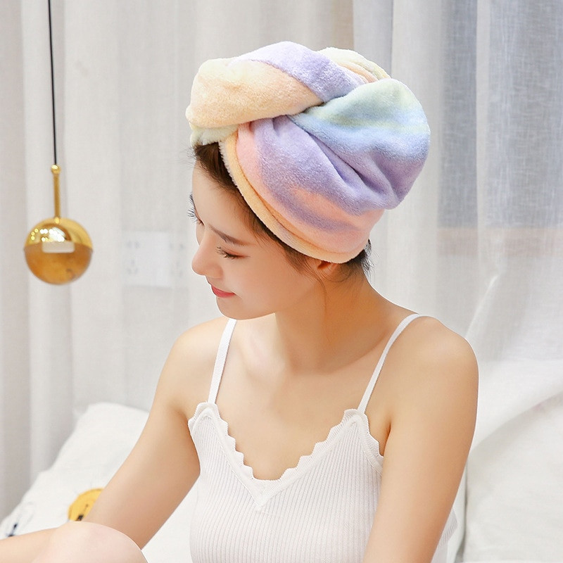 1 pachet de prosoape de păr umed înveliș din microfibră, prosoape de cap cu uscare rapidă, super absorbante, anti-încrețire, șapcă turban de baie pentru duș spa