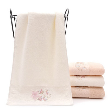 3бр. Памучни хавлиени кърпи, абсорбиращи кърпи за баня за възрастни Удобна бродирана кърпа за лице Силно водопоглъщане 34x74 см