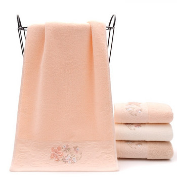 3бр. Памучни хавлиени кърпи, абсорбиращи кърпи за баня за възрастни Удобна бродирана кърпа за лице Силно водопоглъщане 34x74 см