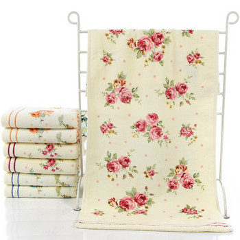 3 τμχ Πετσέτες εκτύπωσης Soft Pastoral Flower Πετσέτες μπάνιου Facecloth Home Textile Προμήθειες ξενοδοχείου