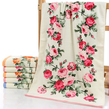 3 τμχ Πετσέτες εκτύπωσης Soft Pastoral Flower Πετσέτες μπάνιου Facecloth Home Textile Προμήθειες ξενοδοχείου