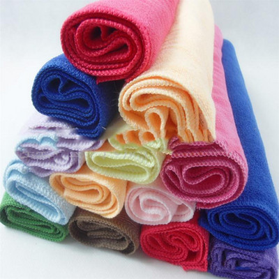 Square Soft Microfiber Towel Cleaning Car Clean Wash Clean Cloth Microfiber Care Πετσέτες χεριών Καθαρισμός σπιτιού 25x25cm 10τμχ