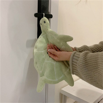 Ins Висяща кърпа за ръце Сладка супер абсорбираща анимационна кухненска кърпа за измиване на кърпа за баня Детска патешка удебелена носна кърпа