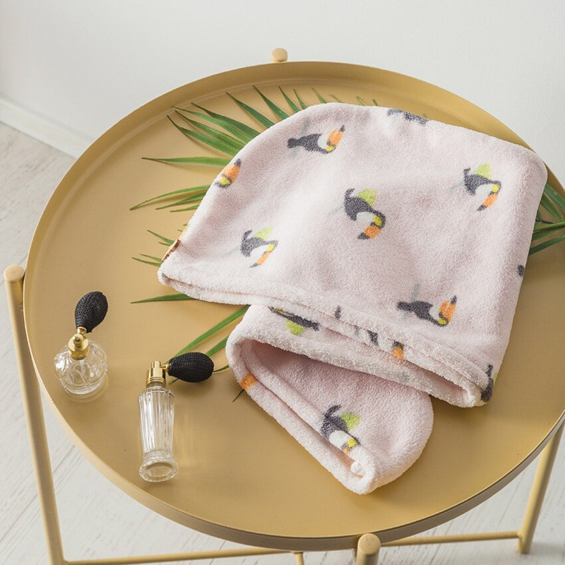 Cartoon Rainbow Stripe Print Sausų plaukų kepuraitė Poliesterio koralų vilna Paprasta, stipriai sugerianti vandenį greitai išdžiūvusi, naudojama vonios kambariui