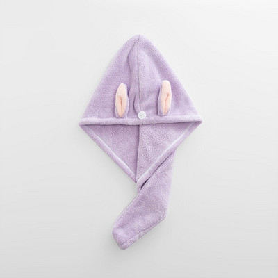 Urechi de iepure de desene animate Capac de par uscat Poliester Bumbac Lână de corali Simplu Puternic Absorbție de apă Uscare rapidă Utilizare pentru baie Hotel