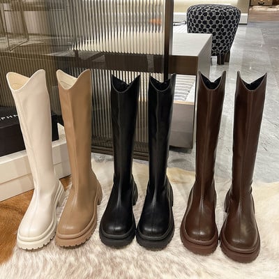 Naujas keturių spalvų moteriškų eko odos batų modelis