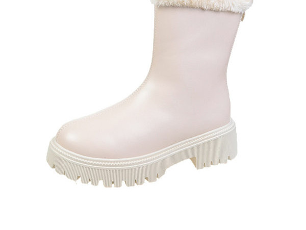 Зимни дамски боти от еко кожа с топла подплата два модела