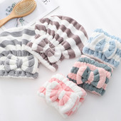 Vandenį sugerianti ir džiovinanti kepurė moteriška sausiems plaukams šluostyti plaukus greitai džiūstantys ilgų plaukų rankšluosčiai sustorintas šampūnas vonios kepurė su turbanu