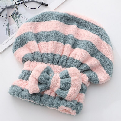 Vandenį sugerianti ir džiovinanti kepurė moteriška sausiems plaukams šluostyti plaukus greitai džiūstantys ilgų plaukų rankšluosčiai sustorintas šampūnas vonios kepurė su turbanu