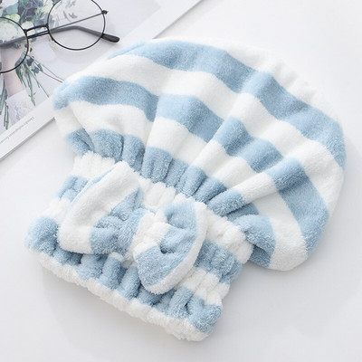 Vandenį sugerianti ir džiovinanti kepurė moteriška sausiems plaukams šluostyti plaukus greitai džiūstantys ilgų plaukų rankšluosčiai sustorintas šampūnas vonios kepurė su turbanu