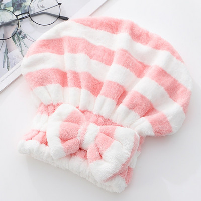 Vandenį sugerianti ir džiovinanti kepurė moteriška sausiems plaukams šluostyti plaukus greitai džiūstantys ilgų plaukų rankšluosčiai sustorintas šampūnas vonios kepurė su turbanu