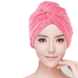 „Coral Velvet“ sausų plaukų rankšluostis, mikropluošto, greitai džiūstantis turbanas, itin sugeriantis moterų plaukų kepurėlių įvyniojimas su mygtuku storina