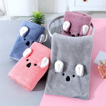 Super Soft Baby Lovely Hand Towel Cartoon Coral Fleece Παιδική πετσέτα προσώπου στερεάς απορρόφησης Παιδική πετσέτα χεριών 35x75cm