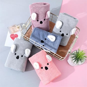 Super Soft Baby Lovely Hand Towel Cartoon Coral Fleece Παιδική πετσέτα προσώπου στερεάς απορρόφησης Παιδική πετσέτα χεριών 35x75cm