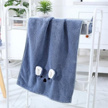 Super Soft Baby Lovely Hand Towel Cartoon Coral Fleece Παιδική πετσέτα προσώπου στερεάς απορρόφησης Παιδική πετσέτα χεριών 35x75cm