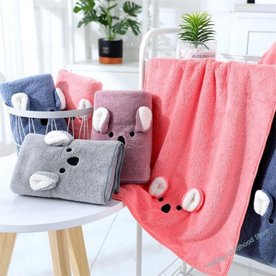 Super Soft Baby Lovely Hand Towel Cartoon Coral Fleece Παιδική πετσέτα προσώπου στερεάς απορρόφησης Παιδική πετσέτα χεριών 35x75cm